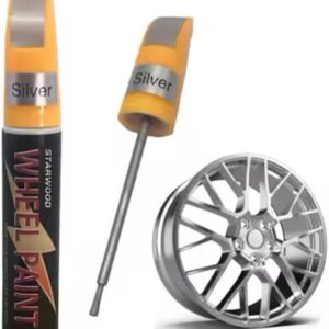str silver rim touch up paint, wheel repair paint quick and easy, for cars wheel, car repair, universal color for rims