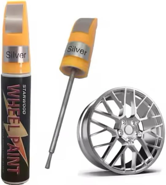 str silver rim touch up paint, wheel repair paint quick and easy, for cars wheel, car repair, universal color for rims str silver rim touch up paint, wheel repair paint quick and easy, for cars wheel, car repair, universal color for rims