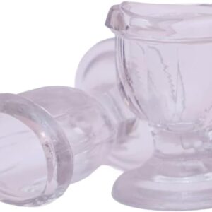 transparent eye wash cup set of 2 for refresh eyes | curved design | glass eyewash cup set for eye cleansing