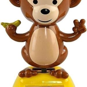 cute monkey solar power dancing monkey figure for car dashboard desktop decor auto parts solar power kits, automobile accessories, auto parts