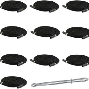 jindizi 10pcs cotton drawstring cord replacement drawstrings for sweatpants and shorts，universal drawstring hoodies，premium hoodie string replacement，with easy metal threader.（cylindrical）