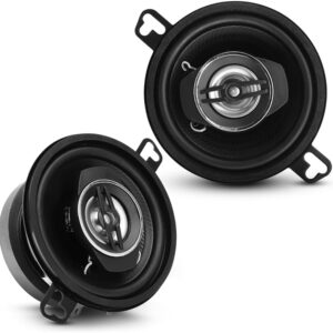 pyle 2 way universal car stereo speakers 120w 3.5 inch coaxial loud pro audio car speaker universal oem quick replacement component speaker vehicle door/side panel mount compatible pl31bk (pair)