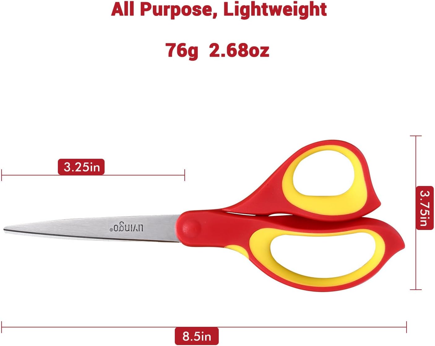 livingo left handed scissors all purpose 3 pack 8.5 inches stainless steel sharp adult scissors for school office home crafting sewing cutting fabric paper livingo left handed scissors all purpose 3 pack 8.5 inches stainless steel sharp adult scissors for school office home crafting sewing cutting fabric paper