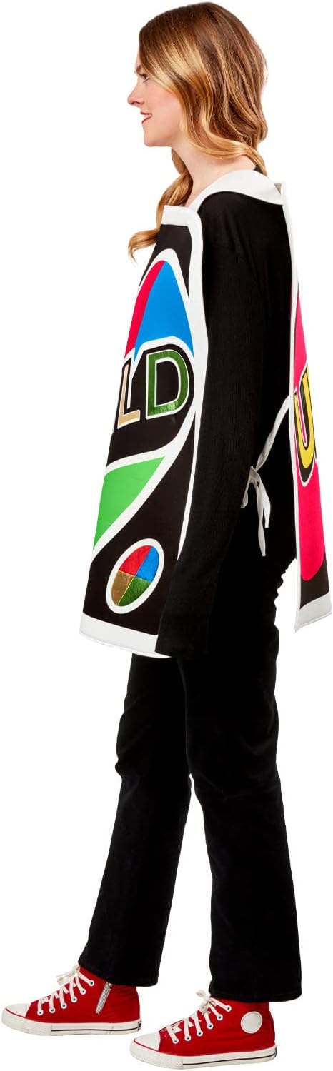 rubie's adult mattel games uno wild card costume, as shown, one size rubie's adult mattel games uno wild card costume, as shown, one size