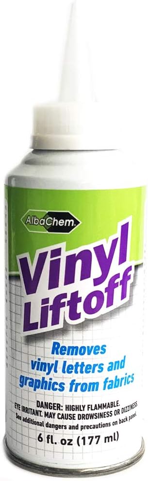 albachem vlr vinyl lifter for fabric fast drying & no residue vinyl remover (6 fl oz) albachem vlr vinyl lifter for fabric fast drying & no residue vinyl remover (6 fl oz)