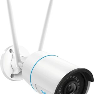 reolink outdoor security camera, 5mp hd dual band wifi cam for home surveillance 2.4 /5ghz, smart person/vehicle/animal alerts, motion detection, night vision, ip66 waterproof, rlc 510wa