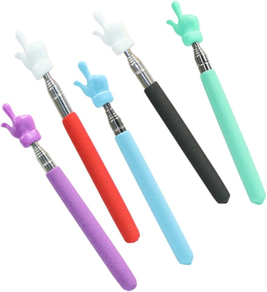 teacher pointer sticks finger, wanfoou 5 pcs telescopic teachers pointers, extendable hand pointer retractable classroom pointer telescoping finger pointer stick, for classroom presentation teacher pointer sticks finger, wanfoou 5 pcs telescopic teachers pointers, extendable hand pointer retractable classroom pointer telescoping finger pointer stick, for classroom presentation