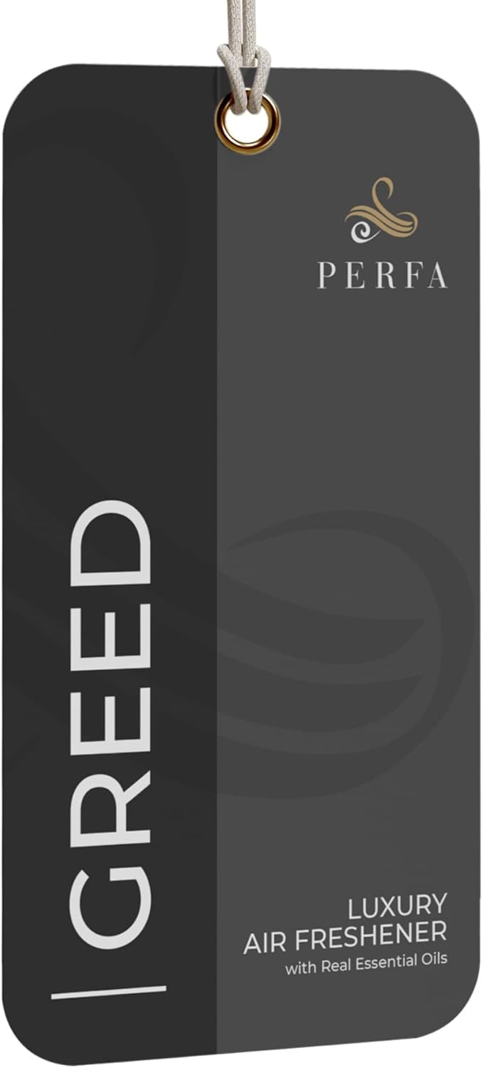 greed disposable card freshener for men | car scents air freshener with greed fragrance | strong car perfume air freshener with odour eliminating technology | greed by perfa greed disposable card freshener for men | car scents air freshener with greed fragrance | strong car perfume air freshener with odour eliminating technology | greed by perfa