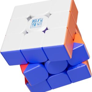 willking moyu rs3m v5 3x3 magnetic speed cube 2023 with robot shape display box professional 3x3 stickerless cube mfjs puzzle speed rs3 m v5 cube (maglev version)