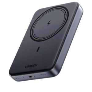 ugreen magsafe power bank 10000mah wireless portable charger 20w pd fast charging magnetic battery pack powerbank compatible with iphone 17 pro max/iphone air/16 plus/15/14/13/12 series, black