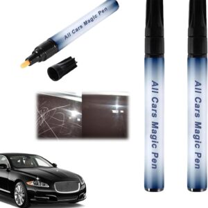 2pcs all car magic pen for car scratches, scratch repair pen, quick fix for scratches and paint damage, fits all automotive colors