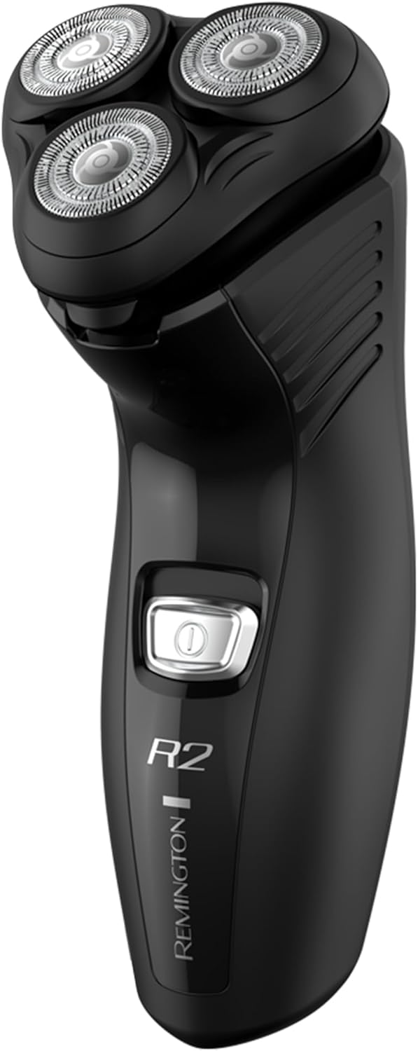 remington men's power series r2 rotary corded shaver, r2000au, ideal for sensitive skin, stainless steel dual track blades, 3 flexing shaving heads, black remington men's power series r2 rotary corded shaver, r2000au, ideal for sensitive skin, stainless steel dual track blades, 3 flexing shaving heads, black