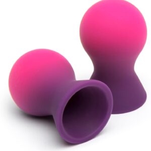 lovehoney colourplay nipple suckers color changing nipple suction toy soft silicone beginner toy stimulator for increased sensitivity pink & purple