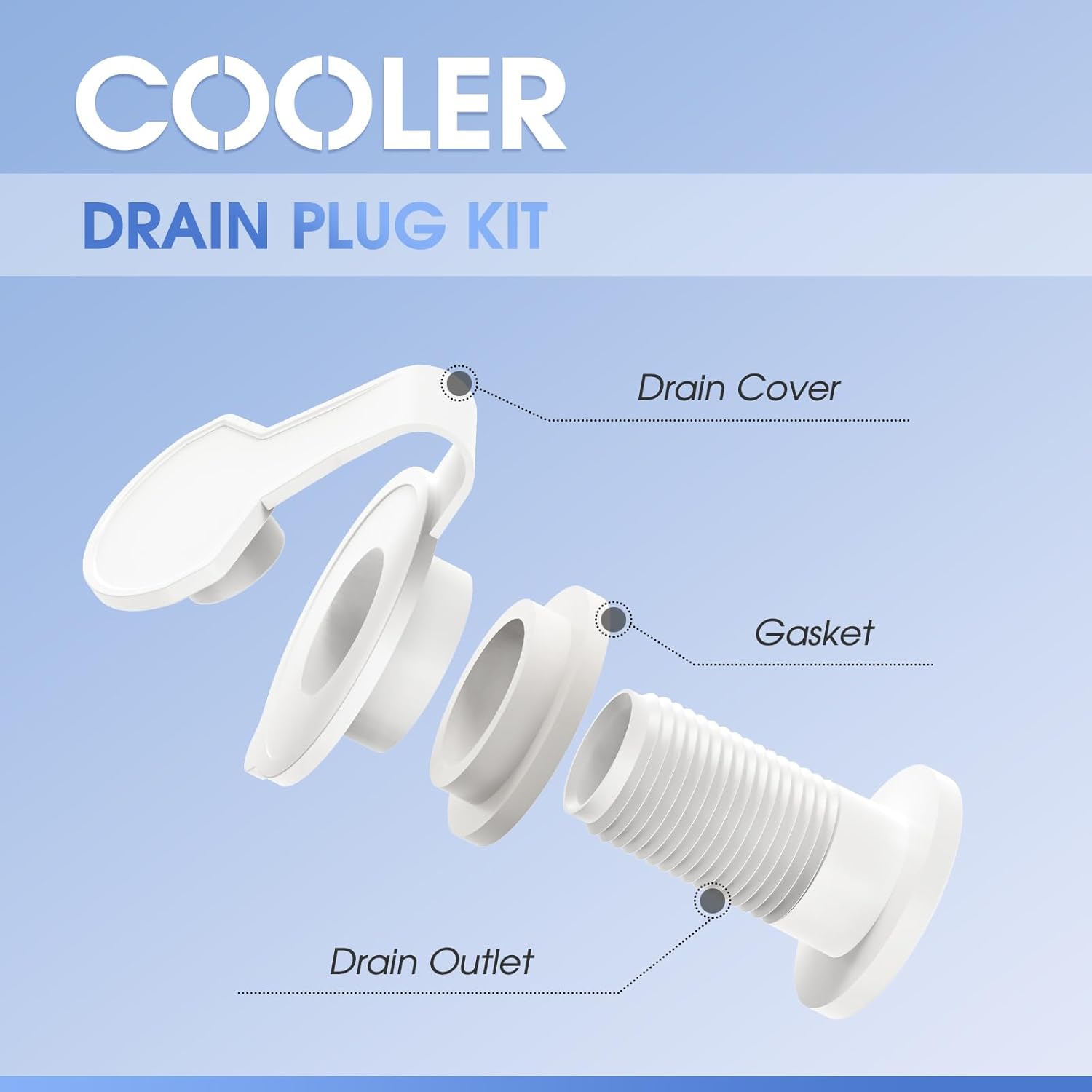 prosocool cooler drain plug kit replacement for coleman xtreme coolers 50qt 58qt 82qt ice box drain plug, rubbermaid drain plug assembly with 1.5" shaft length 2 pack prosocool cooler drain plug kit replacement for coleman xtreme coolers 50qt 58qt 82qt ice box drain plug, rubbermaid drain plug assembly with 1.5" shaft length 2 pack