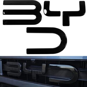 byd shark 6 accessories, personalized car emblem protective cover, aluminum alloy material anti scratch(bright black front emblem)