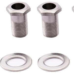 musiclily pro 10mm guitar tuner bushings and 14mm washers for modern electric guitar sealed tuning pegs machine heads, chrome (set of 6)