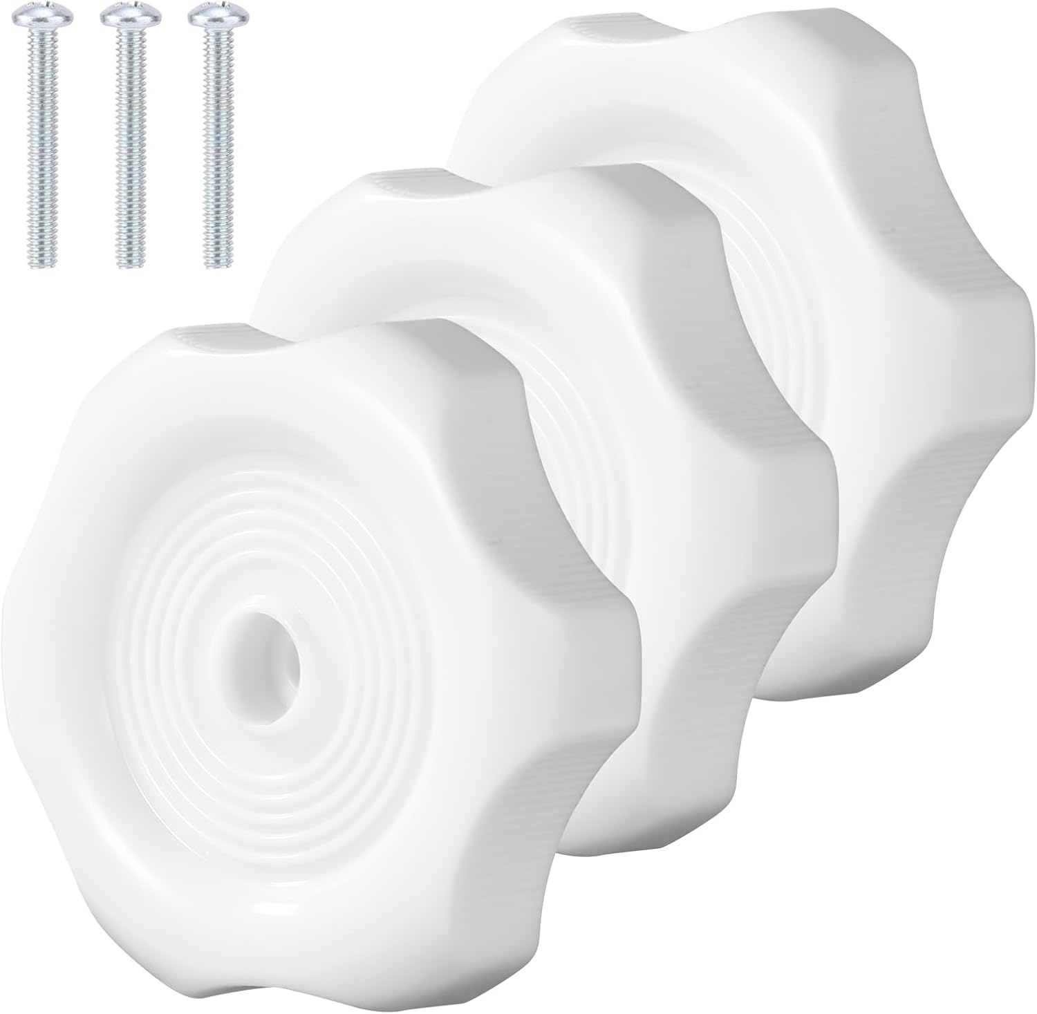 gosknor 3 pack rv window and vent knob, 1" shaft 2 1/4" diameter camper trailer window knobs rv window latch knob with screws for rv replacement parts interior hardware accessories (white) gosknor 3 pack rv window and vent knob, 1" shaft 2 1/4" diameter camper trailer window knobs rv window latch knob with screws for rv replacement parts interior hardware accessories (white)