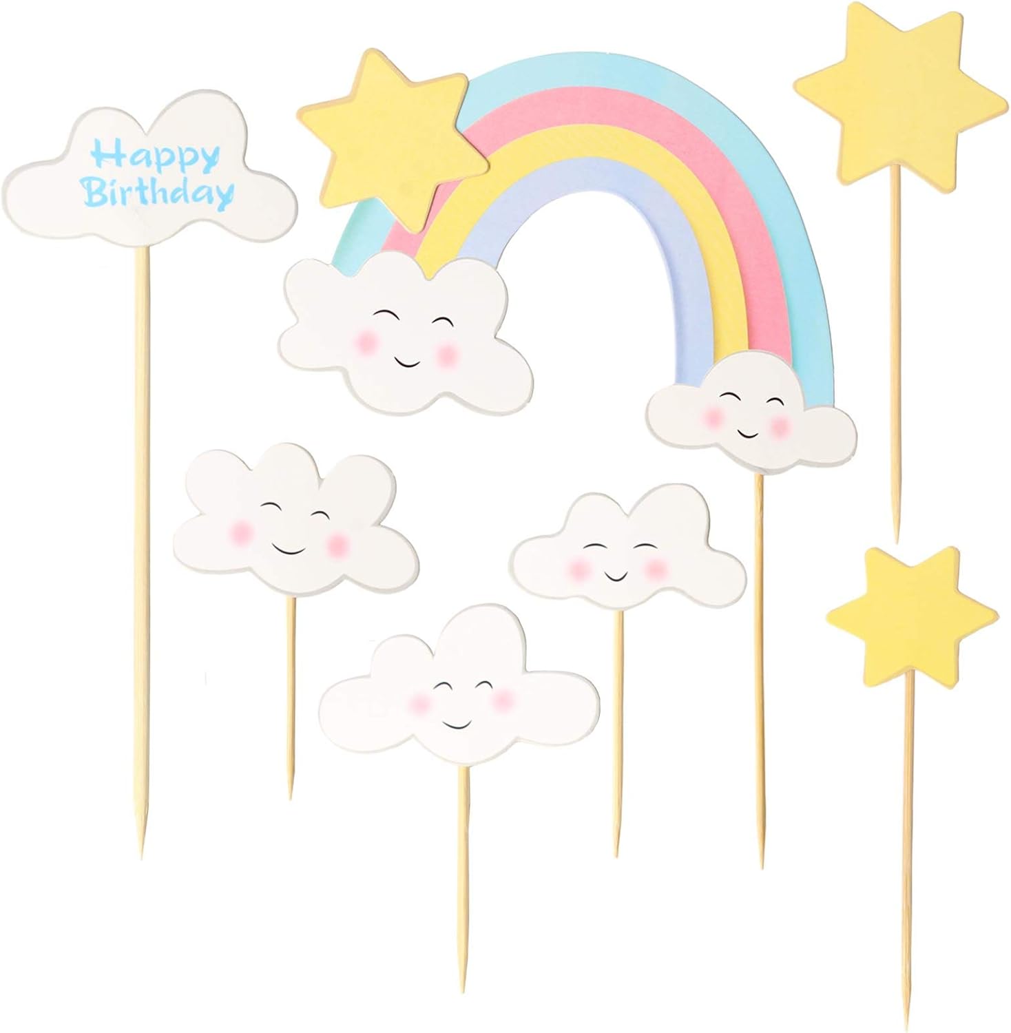 happy birthday cake topper children creative cake supplies rainbow cloud birthday cake decoration happy birthday cake topper children creative cake supplies rainbow cloud birthday cake decoration