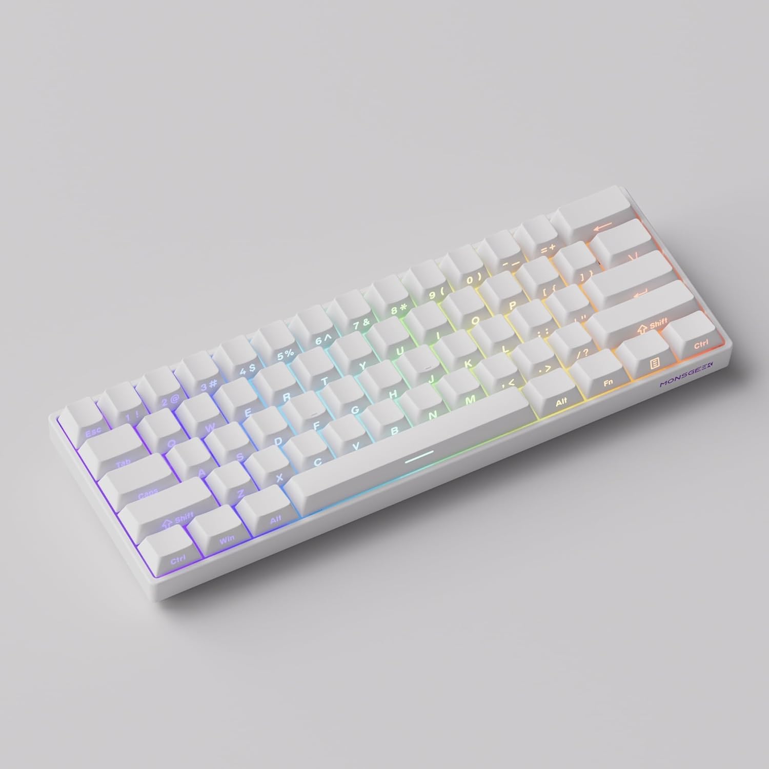 fun60 pro rapid trigger gaming keyboard 8k sp magnetic switch he keyboard wired 60% white shine through (glare magnetic switch) fun60 pro rapid trigger gaming keyboard 8k sp magnetic switch he keyboard wired 60% white shine through (glare magnetic switch)