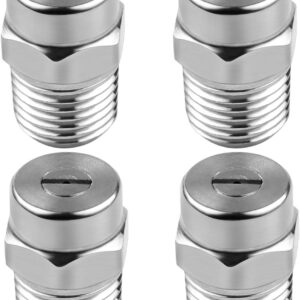 hysagtek 4 pcs pressure washer surface cleaner nozzle thread type spray nozzle to water broom and undercarriage cleaner,40 degree 2.5 orifice spray tip