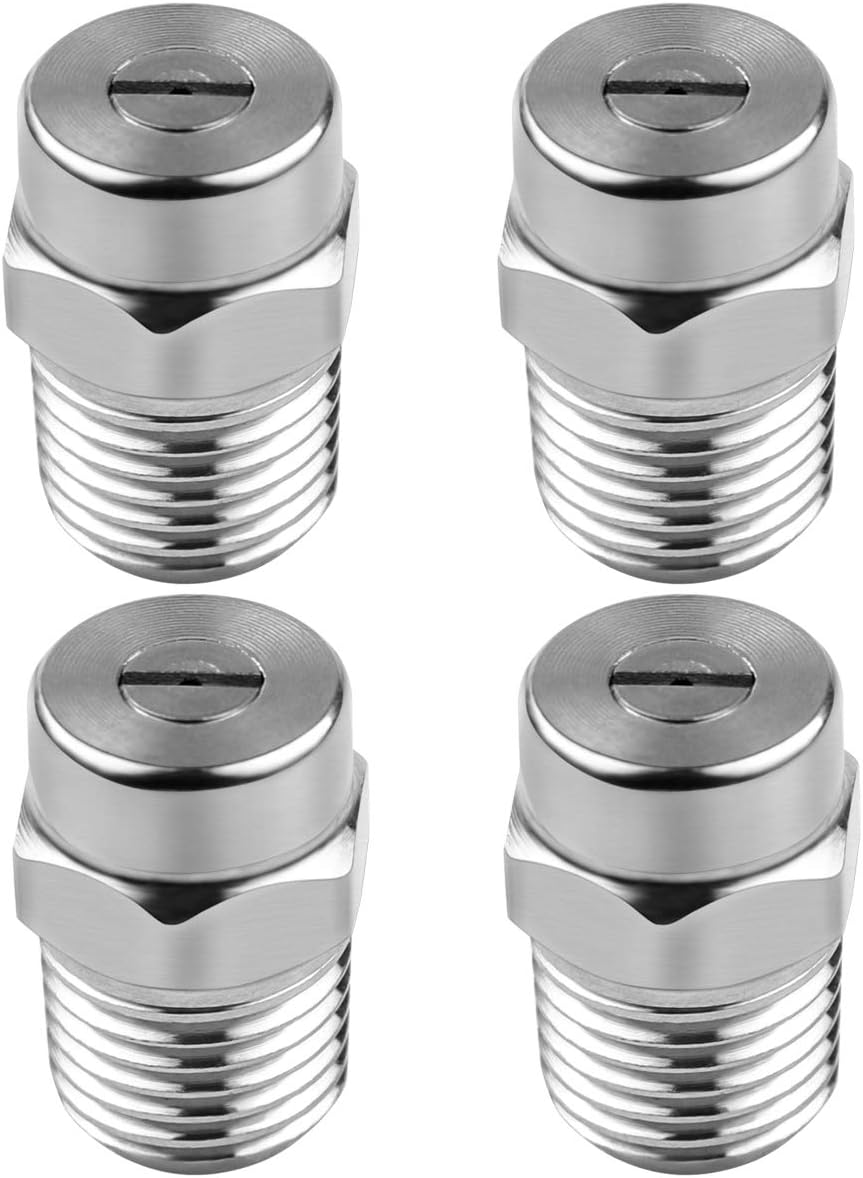 hysagtek 4 pcs pressure washer surface cleaner nozzle thread type spray nozzle to water broom and undercarriage cleaner,40 degree 2.5 orifice spray tip hysagtek 4 pcs pressure washer surface cleaner nozzle thread type spray nozzle to water broom and undercarriage cleaner,40 degree 2.5 orifice spray tip