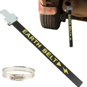 car anti static strip earth belt ground wire strap w adjustable ring for car vehicle truck suv rv safe driving, vehicle automobile static electricity with single copper wire (color:30 38cm)