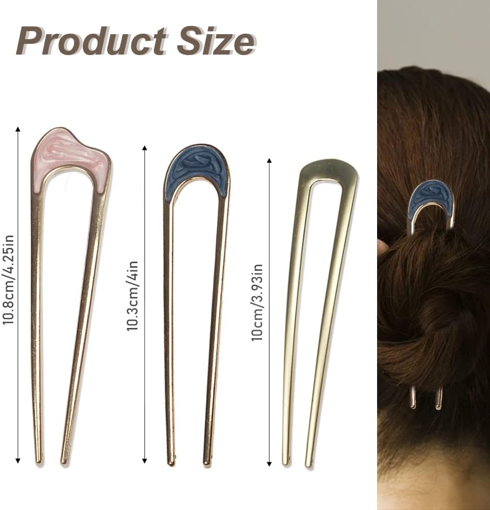 6 pieces metal u shaped hairpins, french hair pin, hair chignon pins, metal hair pin fork sticks, stick fork sticks french hair 6 pieces metal u shaped hairpins, french hair pin, hair chignon pins, metal hair pin fork sticks, stick fork sticks french hair