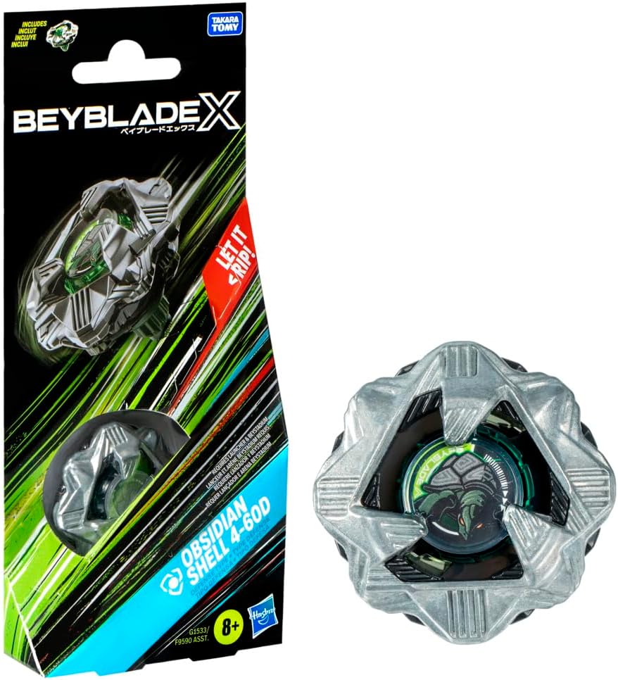 beyblade x obsidian shell 4 60d booster pack set with defense type top; authentic takara tomy battle tops games/toys for boys and girls 8+ beyblade x obsidian shell 4 60d booster pack set with defense type top; authentic takara tomy battle tops games/toys for boys and girls 8+