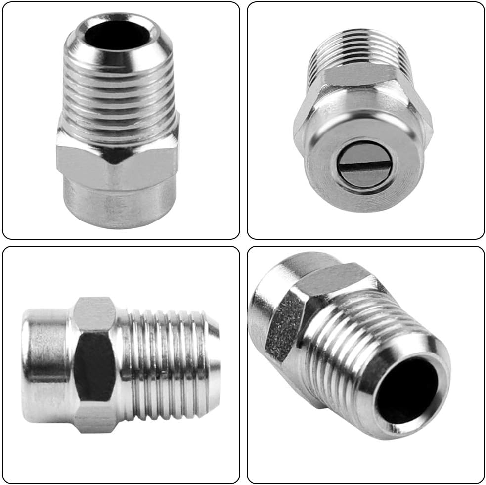 hysagtek 4 pcs pressure washer surface cleaner nozzle thread type spray nozzle to water broom and undercarriage cleaner,40 degree 2.5 orifice spray tip hysagtek 4 pcs pressure washer surface cleaner nozzle thread type spray nozzle to water broom and undercarriage cleaner,40 degree 2.5 orifice spray tip