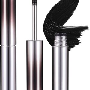 dageda metal wand mascara, washable iron wand mascara, waterproof and smudge proof metal eyelash makeup, curling, non clumping, volume slim with bristle less brush (#01 black)