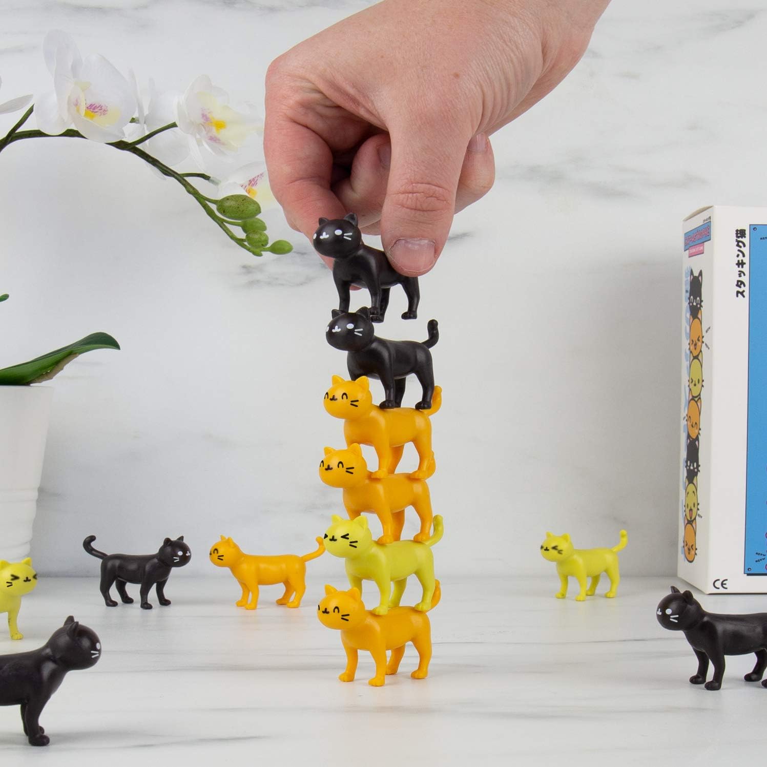 gift republic catastrophe cat stacking game, tower building dexterity game, 15 stackable plastic cats, fun family game, suitable for ages 6+, compact box for indoor play gift republic catastrophe cat stacking game, tower building dexterity game, 15 stackable plastic cats, fun family game, suitable for ages 6+, compact box for indoor play