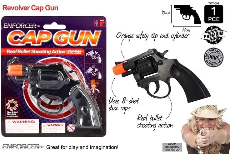 yatsal cap gun, black yatsal cap gun, black