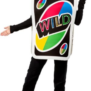 rubie's adult mattel games uno wild card costume, as shown, one size