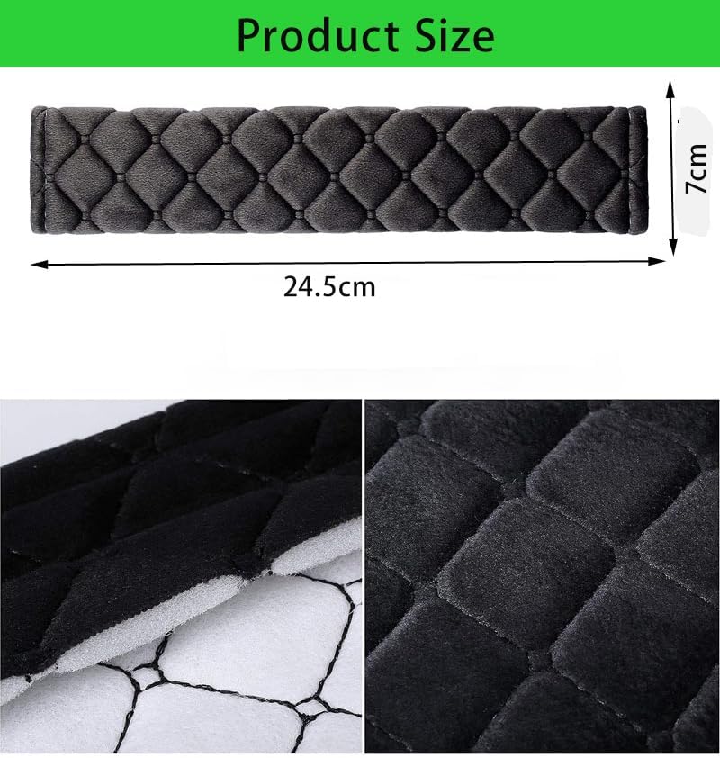 4 pack seat belt cover extra long seat belt pads for car soft comfort shoulder strap covers harness pads helps protect your neck and shoulder(24.5cm,black) 4 pack seat belt cover extra long seat belt pads for car soft comfort shoulder strap covers harness pads helps protect your neck and shoulder(24.5cm,black)