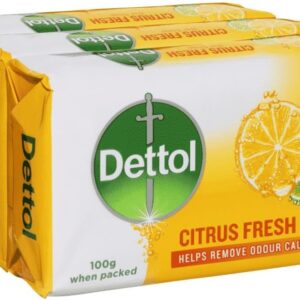 dettol bar soap citrus fresh 3 x 100g, 312 grams