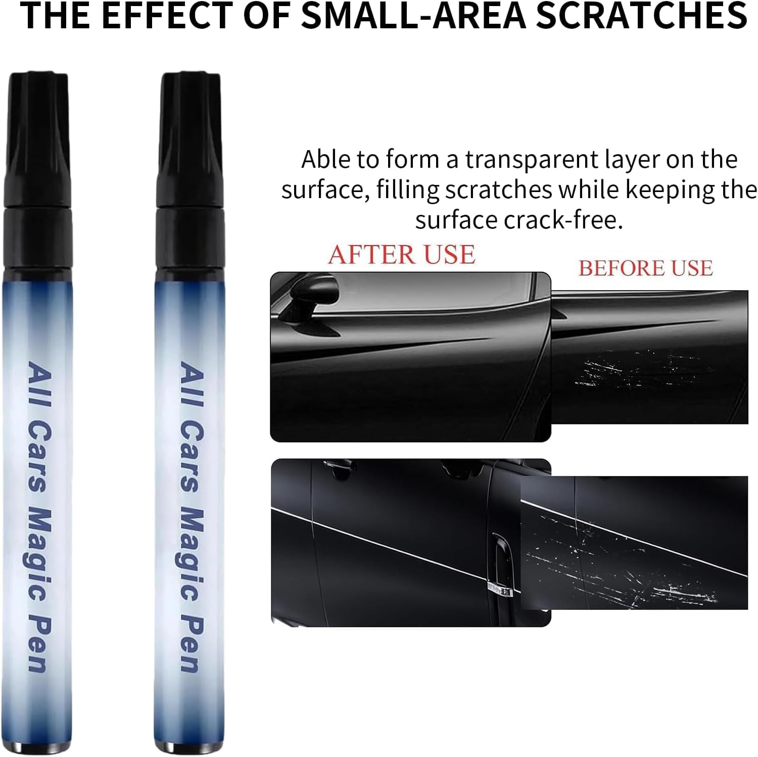 2pcs all car magic pen for car scratches, scratch repair pen, quick fix for scratches and paint damage, fits all automotive colors 2pcs all car magic pen for car scratches, scratch repair pen, quick fix for scratches and paint damage, fits all automotive colors