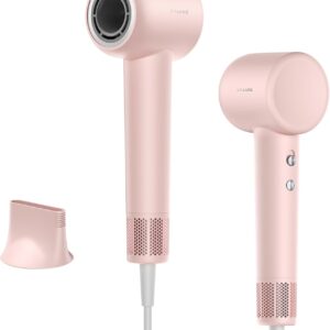 dreame hair gleam hair dryer pink, 110000 rpm high speed brushless motor au version, 200 million negative ion hair dryer with magnetic nozzle, professional blow dryer with constant temperature control