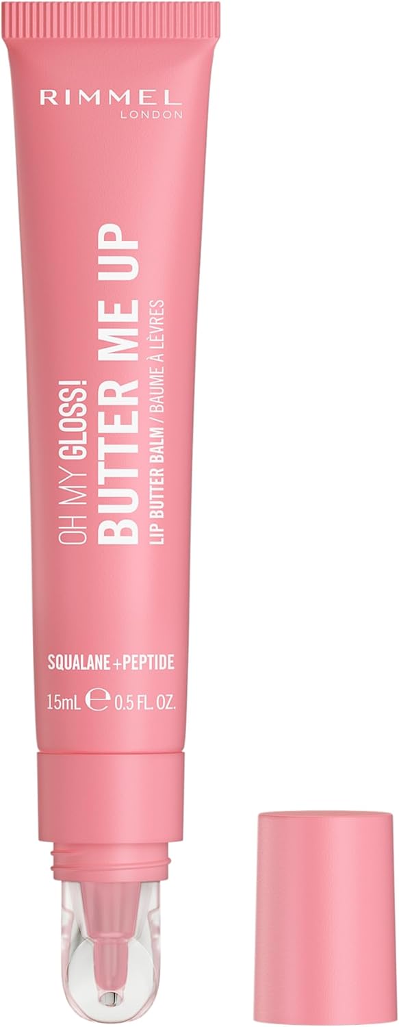 rimmel london oh my gloss butter me up lip butter balm 003 bubble gum, hydrating lip balm, tinted lip balm, lip care, hydration, nourishing, squalene, 15ml (0.53oz) rimmel london oh my gloss butter me up lip butter balm 003 bubble gum, hydrating lip balm, tinted lip balm, lip care, hydration, nourishing, squalene, 15ml (0.53oz)