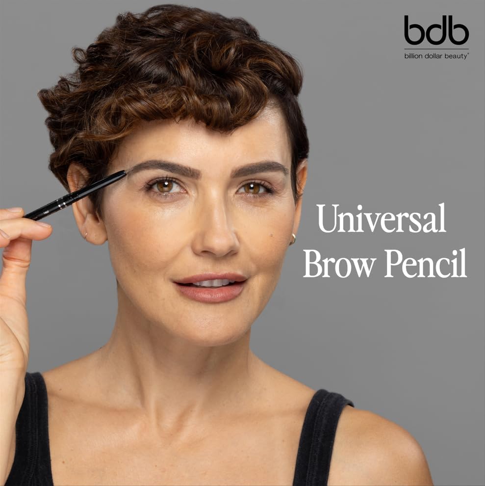 billion dollar brows universal eyebrow pencil – dual ended design with precision tip & spoolie, matte finish, waterproof, easy to use, vegan & cruelty free for perfectly defined brows billion dollar brows universal eyebrow pencil – dual ended design with precision tip & spoolie, matte finish, waterproof, easy to use, vegan & cruelty free for perfectly defined brows
