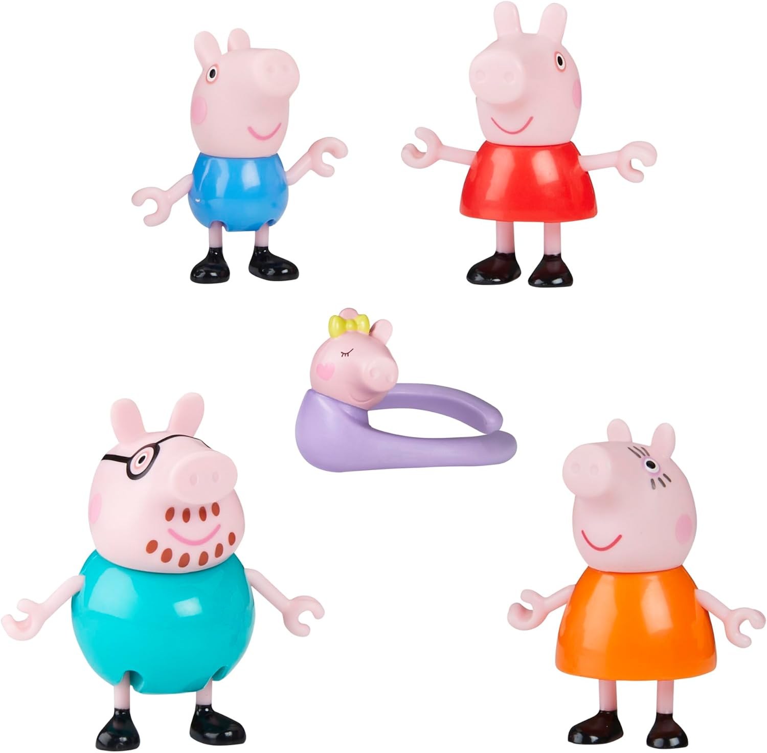 peppa pig peppa's family of five with baby evie, poseable figures hold hands, preschool toys for girls and boys 3 and up peppa pig peppa's family of five with baby evie, poseable figures hold hands, preschool toys for girls and boys 3 and up