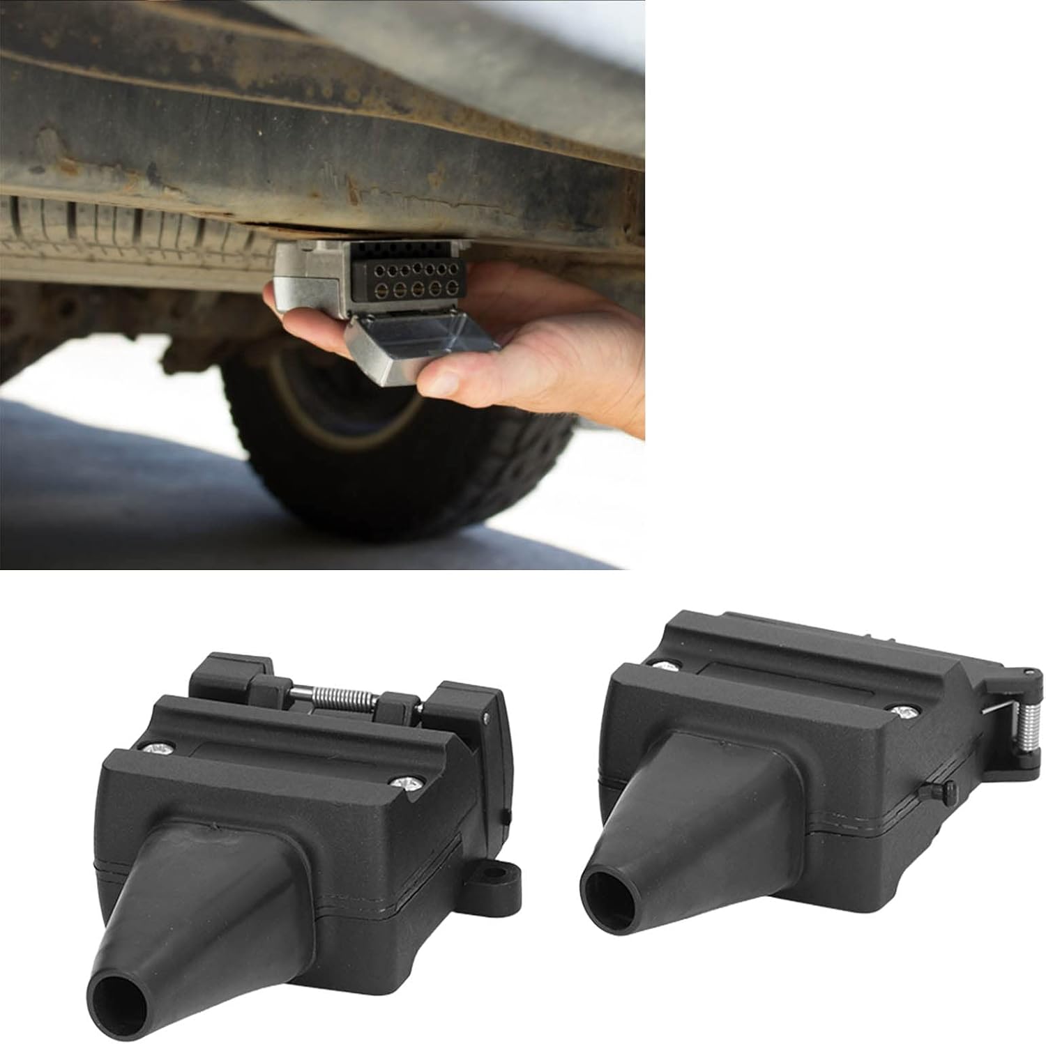 heavy duty 12 pin flat trailer plug and socket set, durable rv trailer connector for reliable connection – for trailers, boats, light trucks, outdoor enthusiasts, camp heavy duty 12 pin flat trailer plug and socket set, durable rv trailer connector for reliable connection – for trailers, boats, light trucks, outdoor enthusiasts, camp