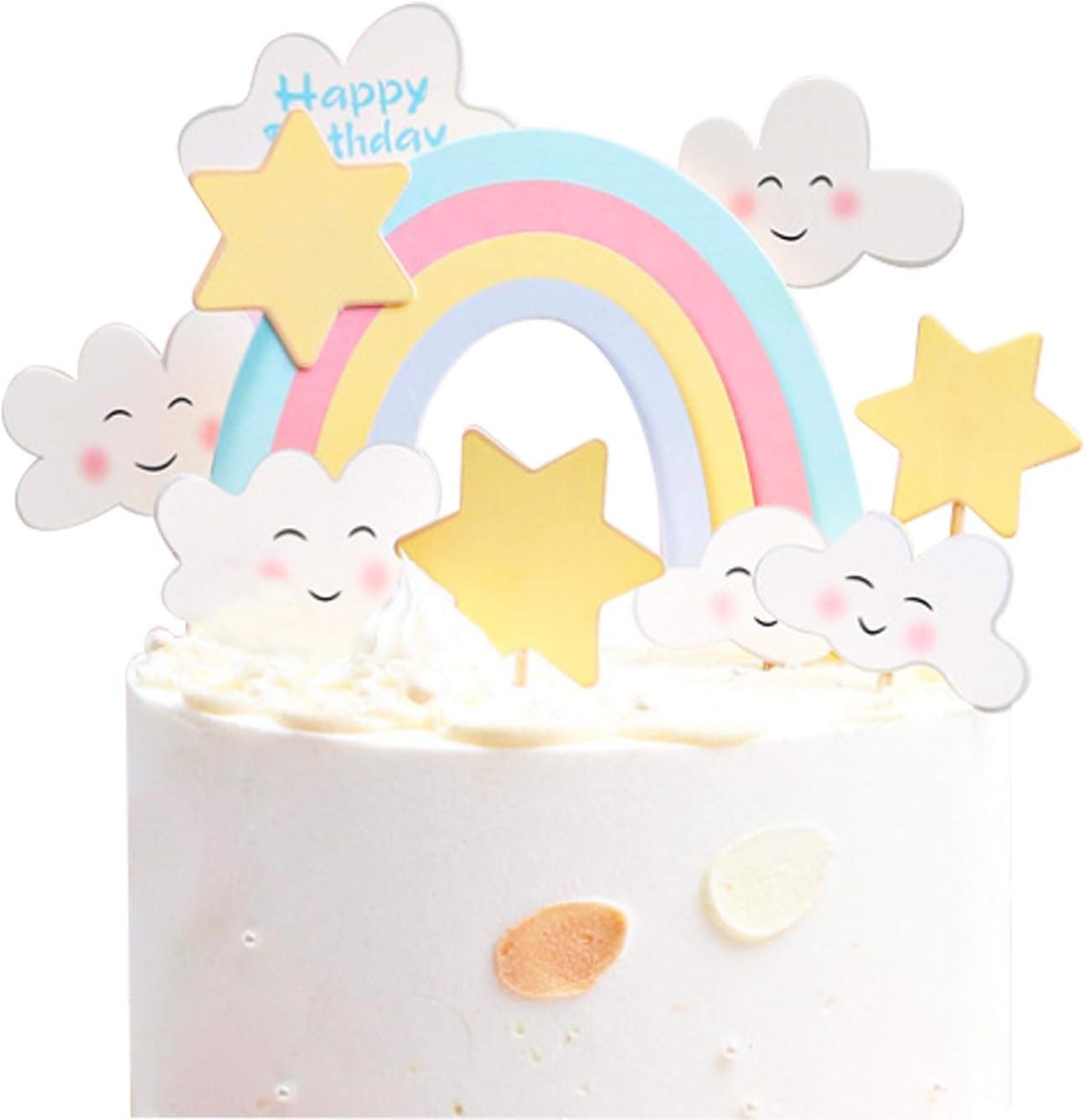 happy birthday cake topper children creative cake supplies rainbow cloud birthday cake decoration happy birthday cake topper children creative cake supplies rainbow cloud birthday cake decoration