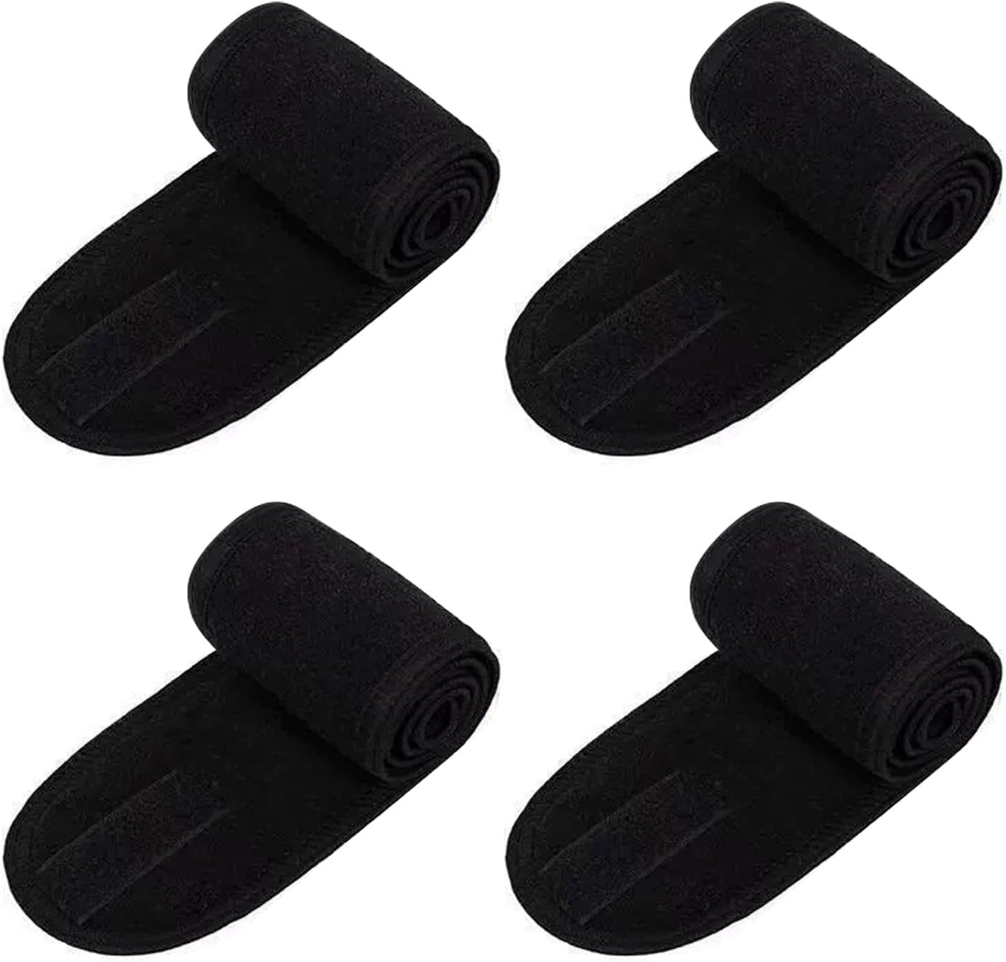 spa facial headband, 4 pcs terry cloth head wrap with magic tape, stretch towel for bath, makeup and sport spa facial headband, 4 pcs terry cloth head wrap with magic tape, stretch towel for bath, makeup and sport