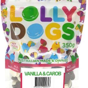 lolly dogs carob and vanilla dog treats 350 g