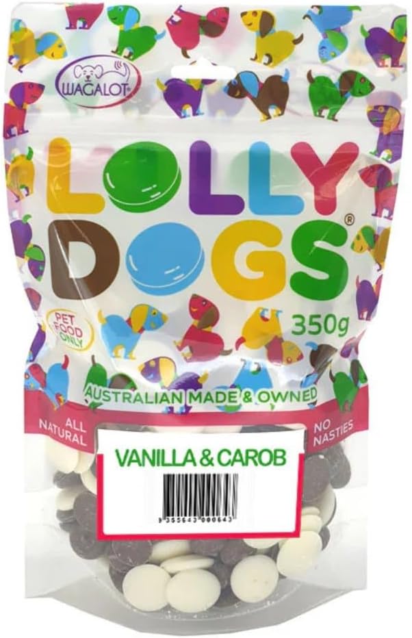 lolly dogs carob and vanilla dog treats 350 g lolly dogs carob and vanilla dog treats 350 g