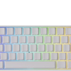 fun60 pro rapid trigger gaming keyboard 8k sp magnetic switch he keyboard wired 60% white shine through (glare magnetic switch)