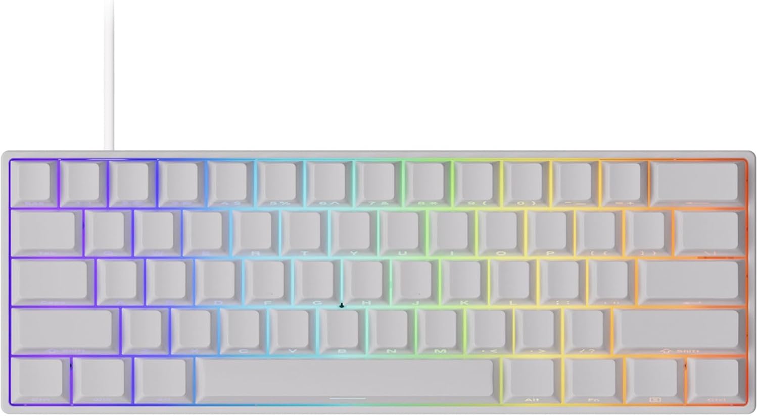fun60 pro rapid trigger gaming keyboard 8k sp magnetic switch he keyboard wired 60% white shine through (glare magnetic switch) fun60 pro rapid trigger gaming keyboard 8k sp magnetic switch he keyboard wired 60% white shine through (glare magnetic switch)