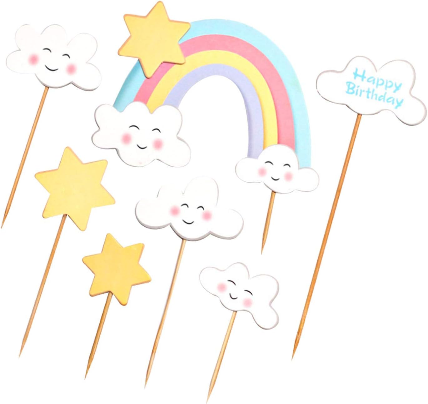 happy birthday cake topper children creative cake supplies rainbow cloud birthday cake decoration happy birthday cake topper children creative cake supplies rainbow cloud birthday cake decoration