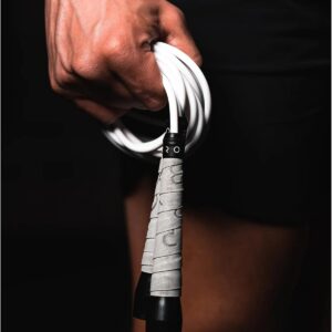 boxrope, a jump rope made for boxing, tangle free, 15% heavier than a normal pvc rope, boxer jump rope, adjustable, includes grip tapes for more grip, skipping rope for boxers, premium quality