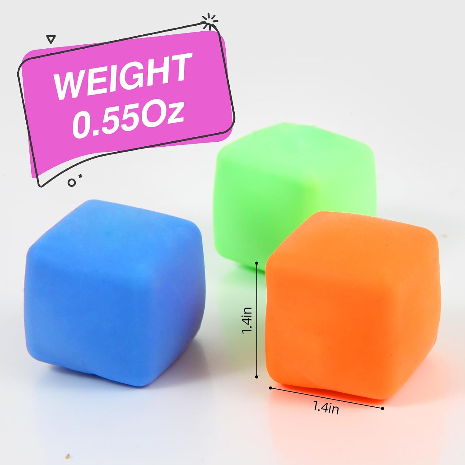 24 pack slow rising stress cube , dough stress balls soft fidget squishy toys for anxiety relief, pull stretch classroom prize party favors toys for kids 24 pack slow rising stress cube , dough stress balls soft fidget squishy toys for anxiety relief, pull stretch classroom prize party favors toys for kids